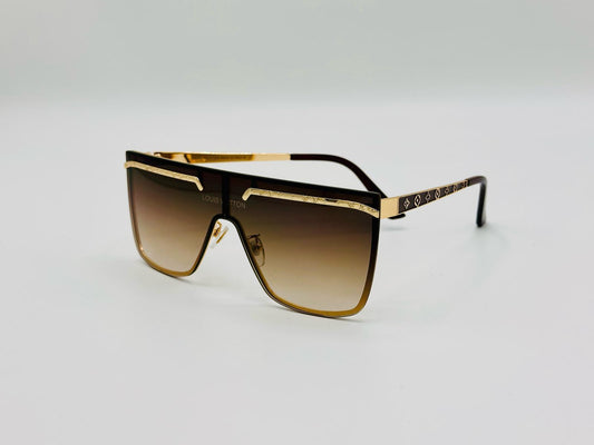 Cat-eye sunglasses with crystal-edged frames and gradient rose lenses
