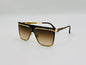 Cat-eye sunglasses with crystal-edged frames and gradient rose lenses