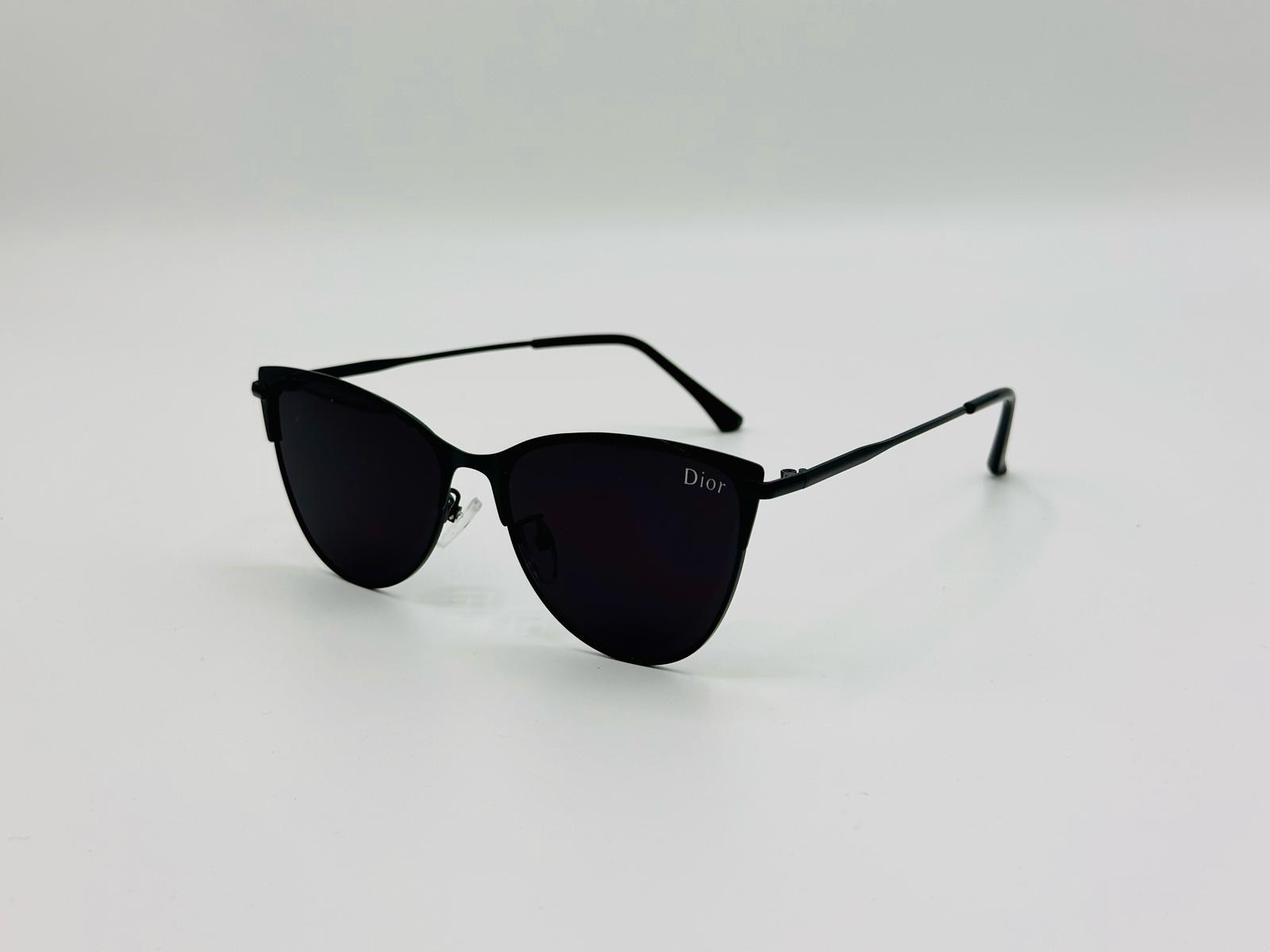 slim black cat-eye sunglasses with dark lenses – unisex designer shades