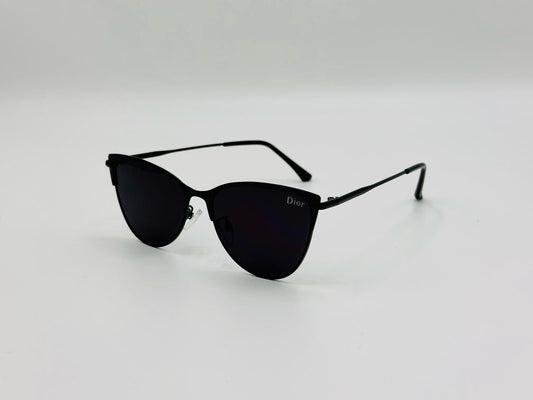 slim black cat-eye sunglasses with dark lenses – unisex designer shades