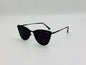 slim black cat-eye sunglasses with dark lenses – unisex designer shades